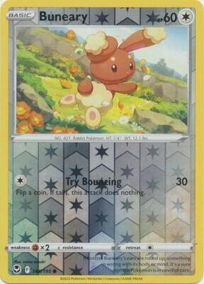Buneary - 144/195 - Common Reverse Holo
Sword &amp; Shield: Silver Tempest Reverse Holo Singles