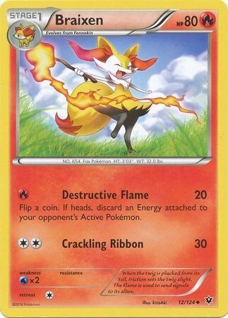 Braixen - 12/124 - Uncommon
XY: Fates Collide Singles