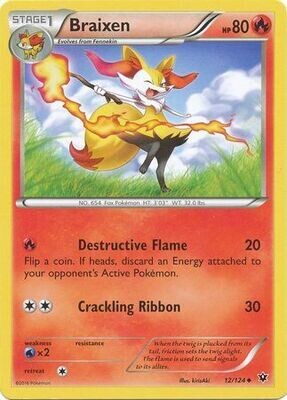 Braixen - 12/124 - Uncommon
XY: Fates Collide Singles