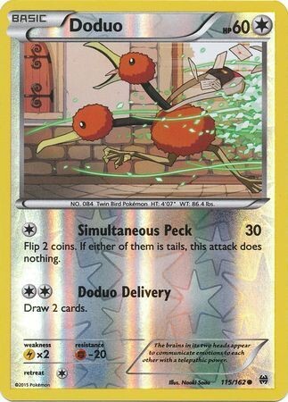Doduo - 115/162 - Common Reverse Holo
XY: Breakthrough Reverse Holo Singles