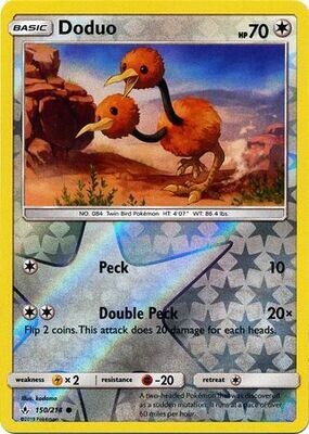 Doduo - 150/214 - Common Reverse Holo
Sun &amp; Moon: Unbroken Bonds Reverse Holo Singles *Espanol*