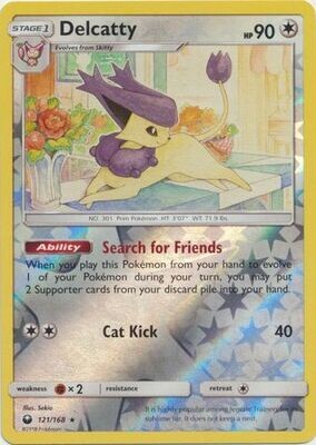 Delcatty - 121/168 - Holo Rare Reverse Holo
Sun &amp; Moon: Celestial Storm Reverse Holo Singles