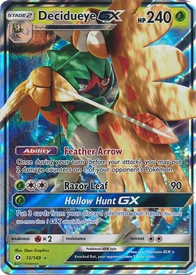GA Decidueye GX - 12/149 - Ultra Rare
Sun &amp; Moon (Base Set) Singles (Espanol)