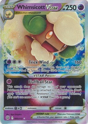 SJ Whimsicott VSTAR - 065/172 - Ultra Rare
Sword &amp; Shield: Brilliant Stars Singles