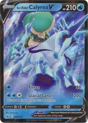 Ice Rider Calyrex V - 045/198 - Ultra Rare Sword &amp; Shield: Chilling Reign Singles