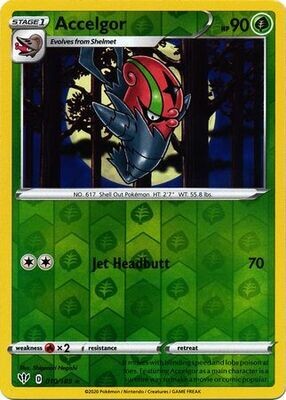 Accelgor - 010/189 - Rare Reverse Holo
Sword &amp; Shield: Darkness Ablaze Reverse Holo Singles