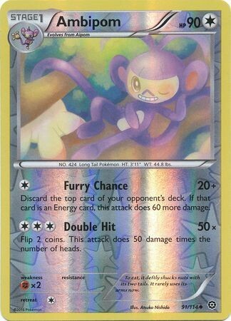 Ambipom - 91/114 - Uncommon Reverse Holo XY: Steam Siege Reverse Holo Singles