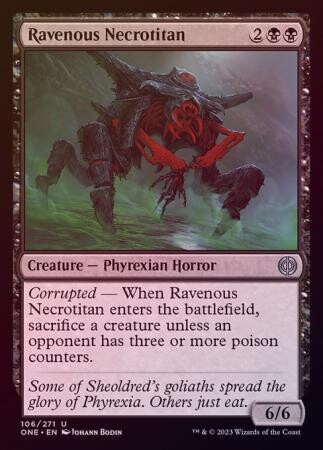 Ravenous Necrotitan 106/271 - Foil Phyrexia All Will Be One Foil Singles