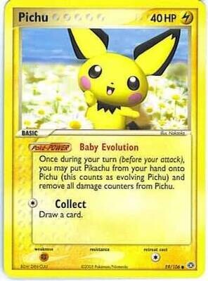 Pichu - 59/106 - Common
Ex Emerald Singles