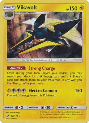 Vikavolt - 52/149 - Holo Rare
Sun &amp; Moon (Base Set) Singles