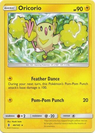 Oricorio - 46/145 - Rare Sun &amp; Moon: Guardians Rising Singles