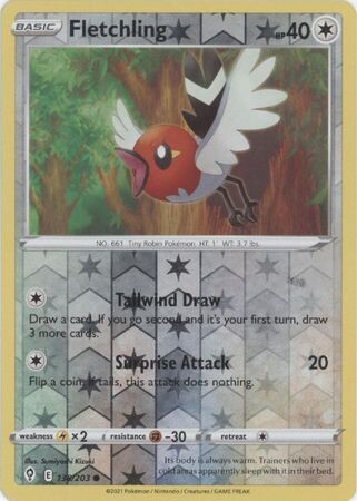 Fletchling - 138/203 - Common Reverse Holo
Sword &amp; Shield: Evolving Skies Reverse Holo Singles