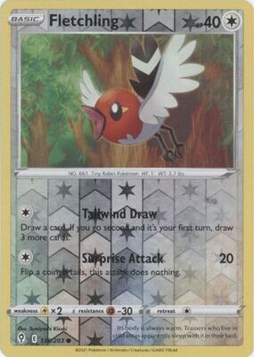 Fletchling - 138/203 - Common Reverse Holo
Sword &amp; Shield: Evolving Skies Reverse Holo Singles