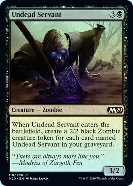 Undead Servant 118/280 - Foil Magic 2020 (M20) Foil Singles (Español)