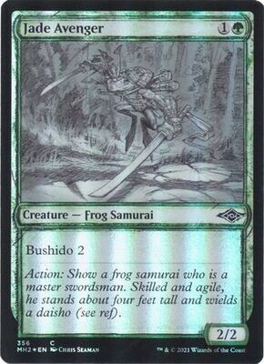 Jade Avenger 356 - Showcase / Sketch Foil Modern Horizons 2 Collector Booster Foil Singles