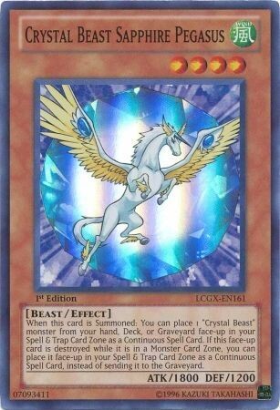 Crystal Beast Sapphire Pegasus - LCGX-EN161 - Super Rare 1st Edition
Legendary Collection 2 1st Edition Singles