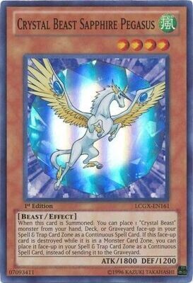 Crystal Beast Sapphire Pegasus - LCGX-EN161 - Super Rare 1st Edition
Legendary Collection 2 1st Edition Singles