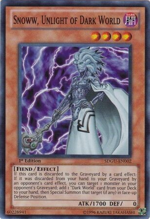 Snoww, Unlight of Dark World - SDGU-EN002 - Super Rare 1st Edition
Structure Deck: Gates of the Underworld 1st Edition Singles (Espanol)