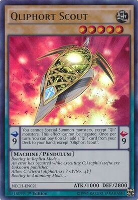 SJ Qliphort Scout - NECH-EN021 - Ultra Rare 1st Edition The New Challengers (NECH) 1st Edition Singles