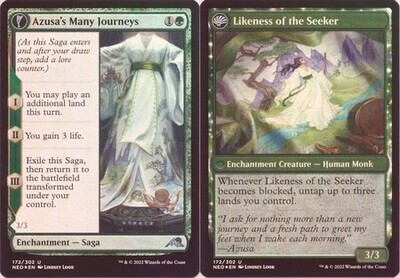 Azusa&#39;s Many Journeys | Likeness of the Seeker 172/302 - Foil Kamigawa Neon Dynasty Foil Singles