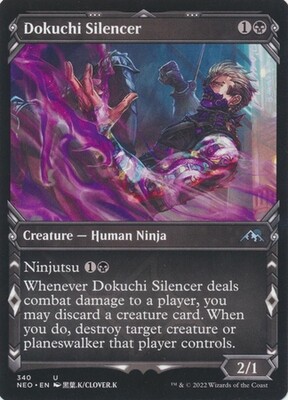 Dokuchi Silencer 340 - Showcase Ninja Frame Kamigawa Neon Dynasty Collector Booster Singles