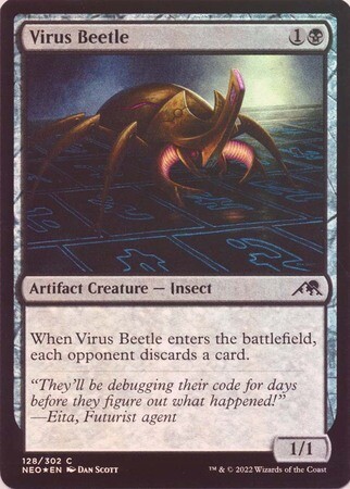 Virus Beetle 128/302 - Foil Kamigawa Neon Dynasty Foil Singles (Español)