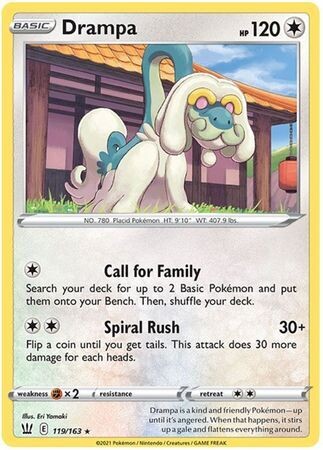 Drampa - 119/163 - Rare
Sword &amp; Shield: Battle Styles Singles