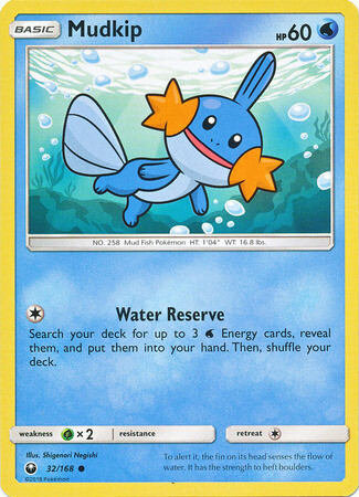 Mudkip - 32/168 - Common
Sun &amp; Moon: Celestial Storm Singles