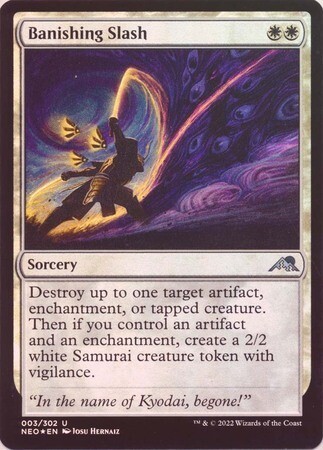 Banishing Slash 003/302 - Foil Kamigawa Neon Dynasty Foil Singles