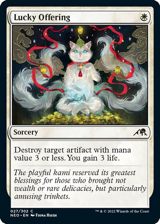 Lucky Offering 027/302 - Kamigawa Neon Dynasty Singles