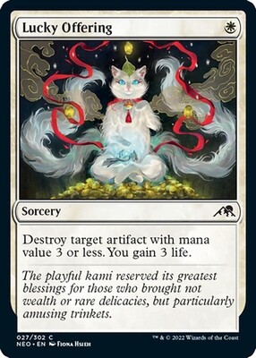 Lucky Offering 027/302 - Kamigawa Neon Dynasty Singles (Español)