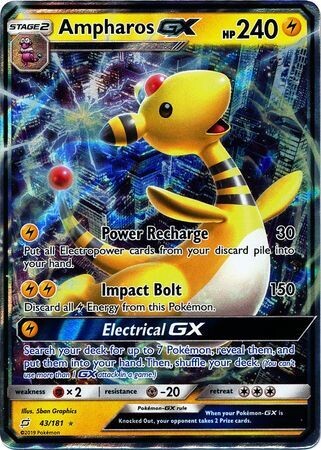 Ampharos GX - 43/181 - Ultra Rare
Sun &amp; Moon: Team Up Singles