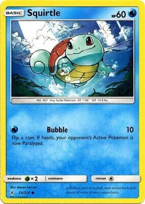 Squirtle - 33/214 - Common Sun &amp; Moon: Unbroken Bonds Singles