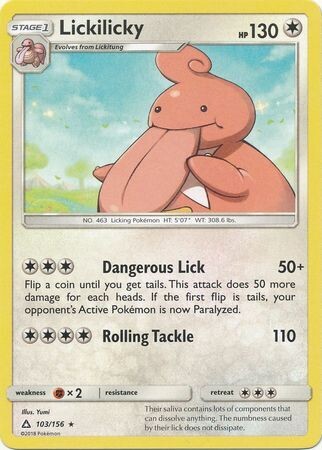 Lickilicky - 103/156 - Rare
Sun &amp; Moon: Ultra Prism Singles