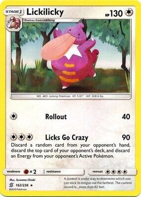 Lickilicky - 162/236 - Rare Sun &amp; Moon: Unified Minds Singles