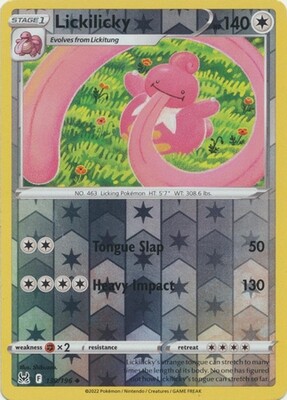 Lickilicky - 139/196 - Uncommon Reverse Holo
Sword &amp; Shield: Lost Origin Reverse Holo Singles