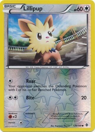 Lillipup - 120/149 - Common Reverse Holo
Black &amp; White 7: Boundaries Crossed Reverse Holo Singles