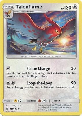 Talonflame - 111/145 - Rare Sun &amp; Moon: Guardians Rising Singles