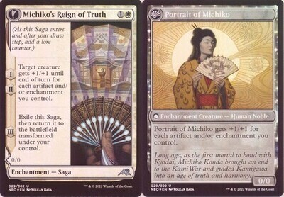 Michiko&#39;s Reign of Truth | Portrait of Michiko 029/302 - Foil Kamigawa Neon Dynasty Foil Singles