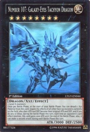 Number 107: Galaxy-Eyes Tachyon Dragon - LTGY-EN044 - Ghost Rare 1st Edition
Lord of the Tachyon Galaxy 1st Edition Singles