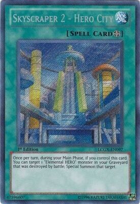Skyscraper 2 - Hero City - LCGX-EN097 - Secret Rare 1st Edition Legendary Collection 2 1st Edition Singles