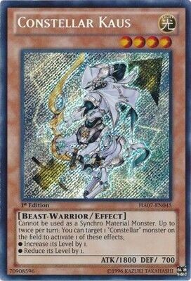 Constellar Kaus - HA07-EN045 - Secret Rare 1st Edition Hidden Arsenal 7: Knight of Stars 1st Edition Singles