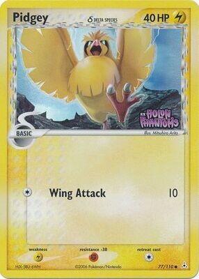 Pidgey (Delta Species) - 77/110 - Common Reverse Holo
Ex Holon Phantoms Reverse Holo Singles