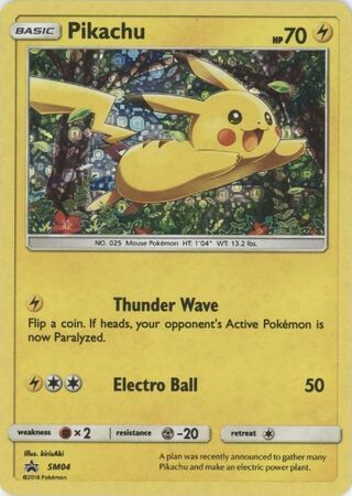 Pikachu - SM04 - Holo Sequin Promo
Pokemon Sun &amp; Moon Promos
