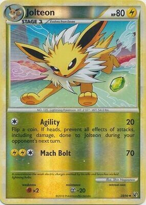 Jolteon - 28/90 - Uncommon Reverse Holo
HGSS - Undaunted Reverse Holo Singles