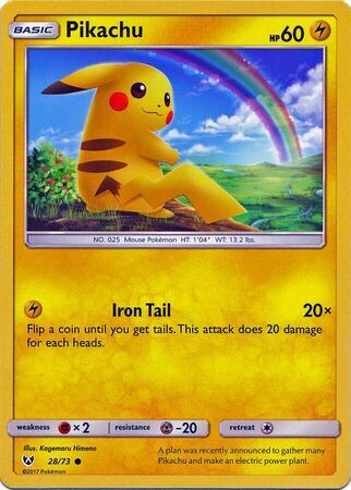 Pikachu - 28/73 - Common Shining Legends Singles