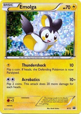 Emolga - 6/12 - McDonald&#39;s Holo Promo
Pokemon McDonald&#39;s Promos (Espanol)