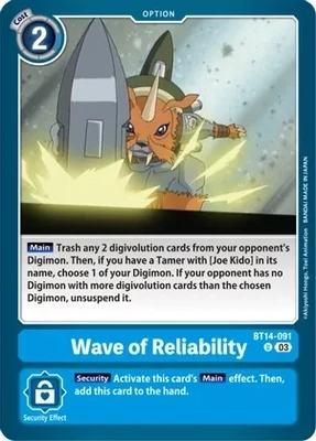 Wave of Reliability - Blast Ace (BT14)
Blast Ace