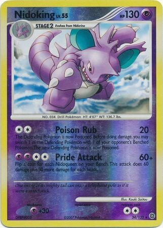 Nidoking - 34/132 - Rare Reverse Holo
Diamond &amp; Pearl: Secret Wonders Reverse Holo Singles