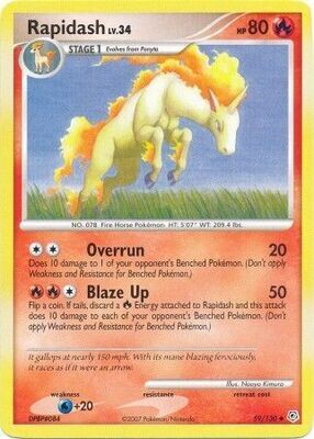 Rapidash - 59/130 - Uncommon
Diamond &amp; Pearl (Base Set) Singles